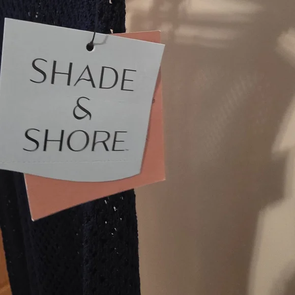 Shade & Shore Navy Crochet Maxi Cover-Up - Picture 2 of 4